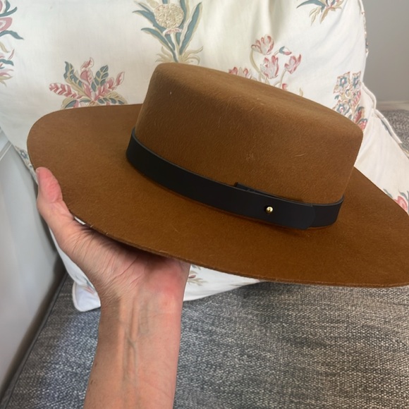 GIGI PIP Dahlia Boater Hat + Leather Band S/M - Picture 3 of 8